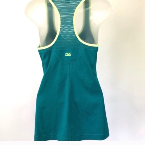 Fila Tops - Fila Sport Teal Green Athletic Racerback Tank | S